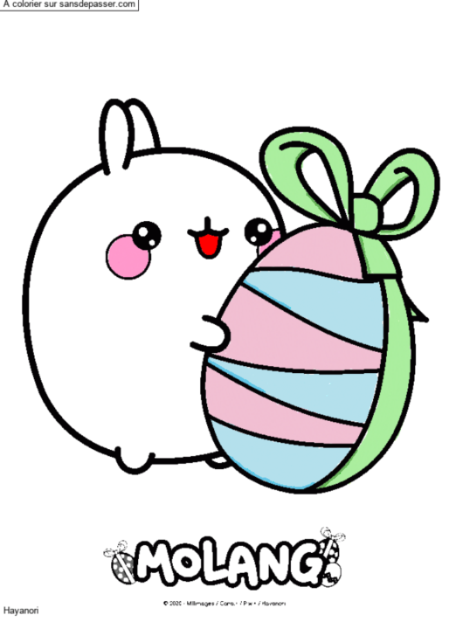 Molang et son oeuf de P&acirc;ques par floriane_sh