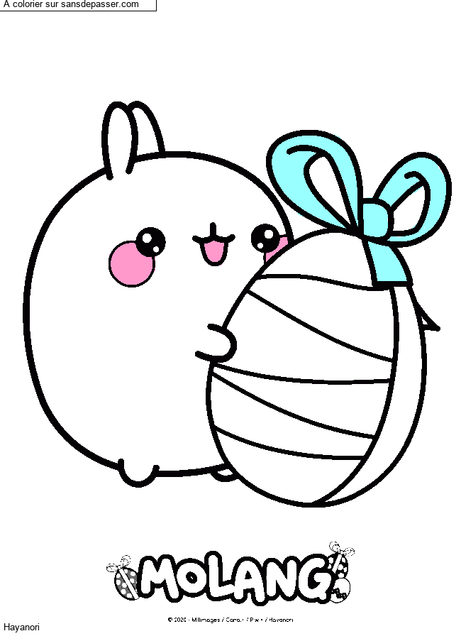 Molang et son oeuf de P&acirc;ques par Bubble Tea