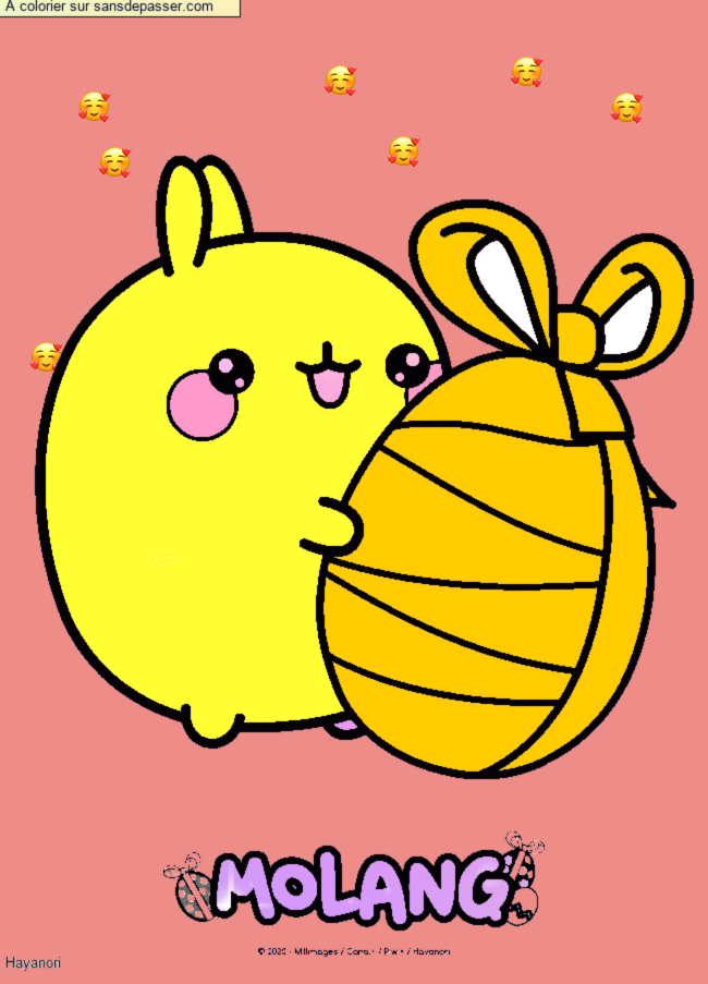 Molang et son oeuf de P&acirc;ques par un invit&eacute;