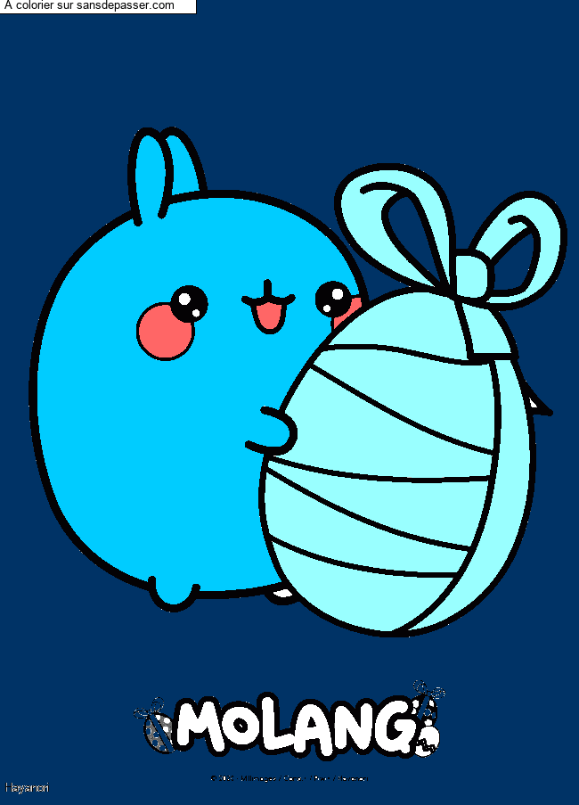Molang et son oeuf de P&acirc;ques par kellychouchou