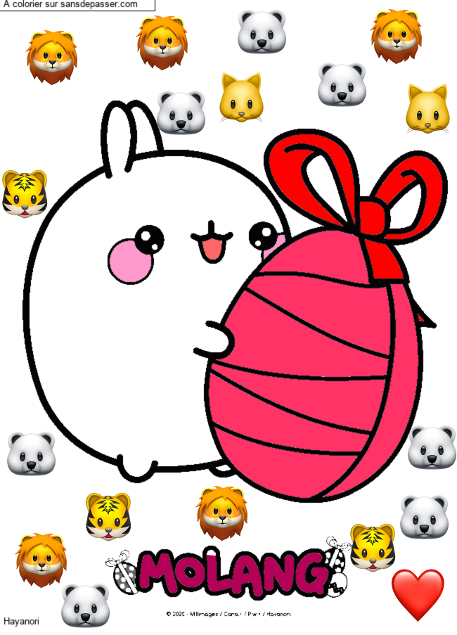 Molang et son oeuf de P&acirc;ques par un invit&eacute;