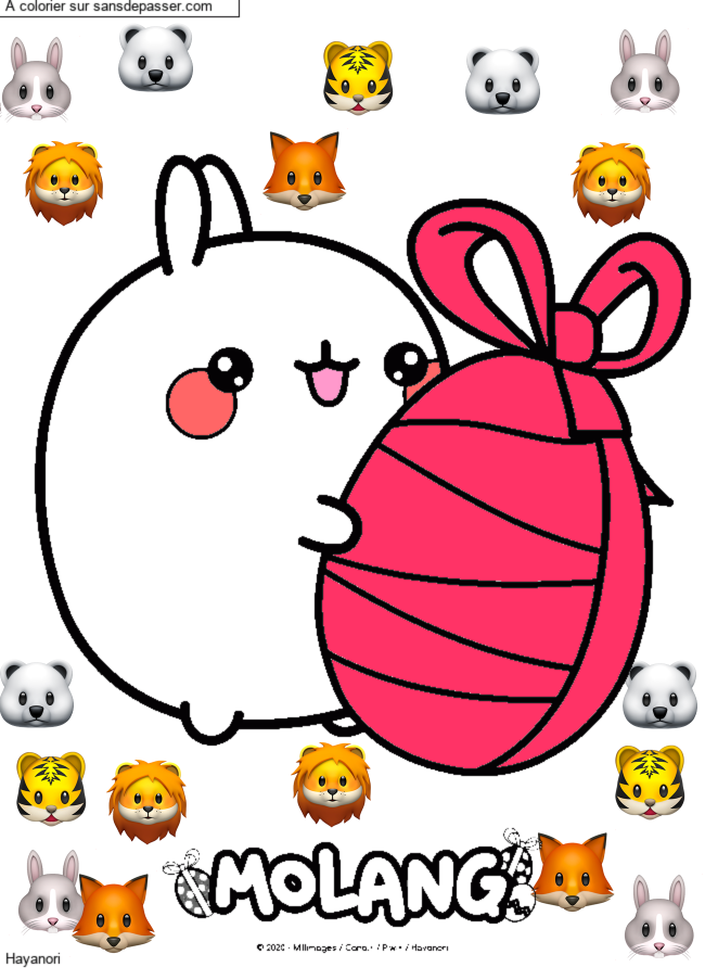 Molang et son oeuf de P&acirc;ques par un invit&eacute;