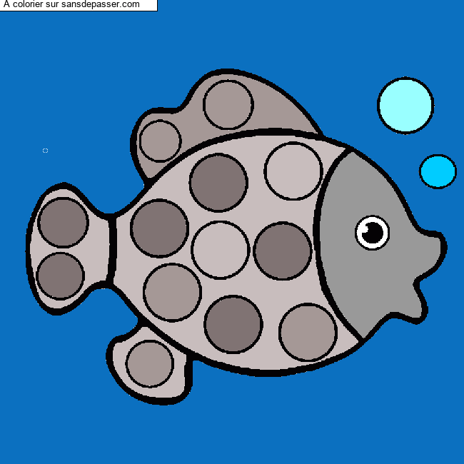 Coloriage Poisson qui fait des bulles par un invit&eacute;