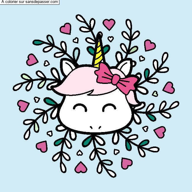 Mandala Licorne par un invit&eacute;