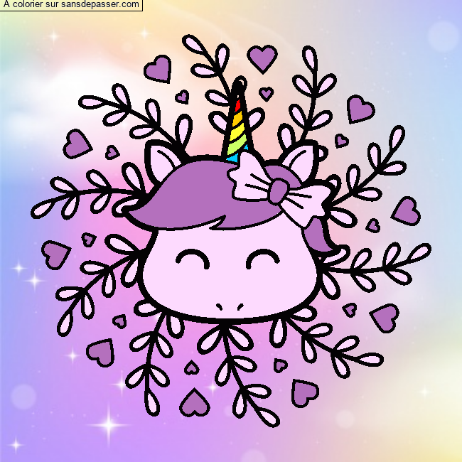 Mandala Licorne par un invit&eacute;