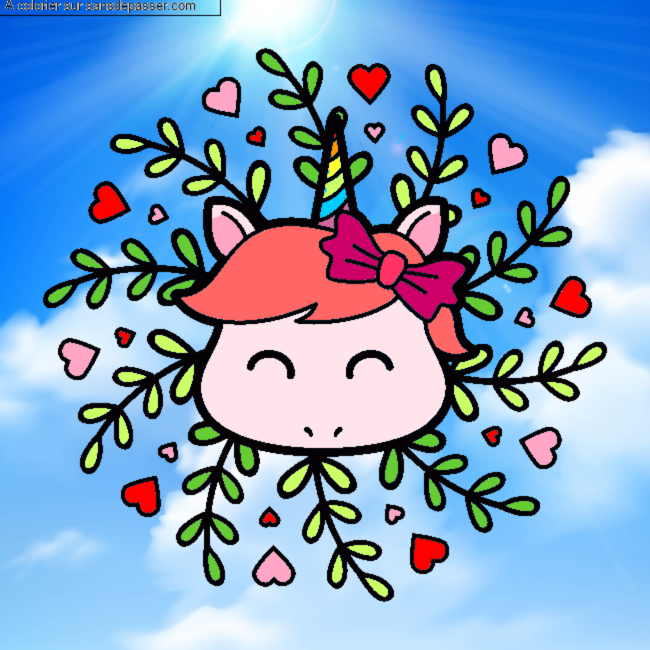 Mandala Licorne par Lucie77176