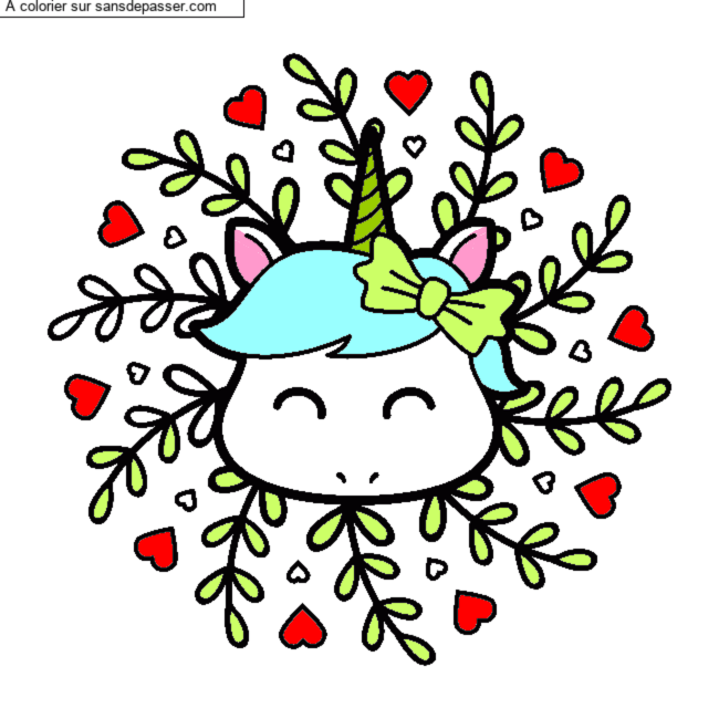 Mandala Licorne par un invit&eacute;