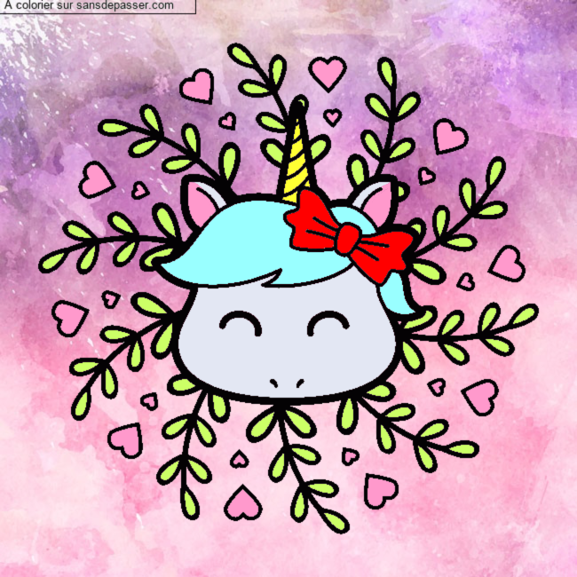 Mandala Licorne par un invit&eacute;