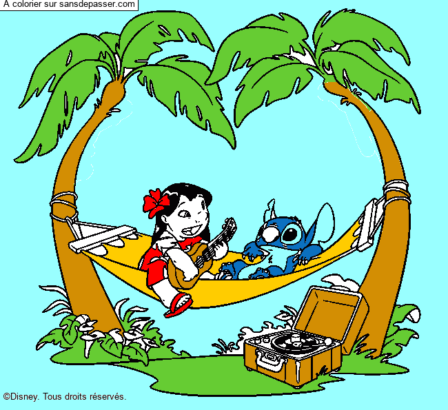 Lilo et Stitch sur la plage par un invit&eacute;