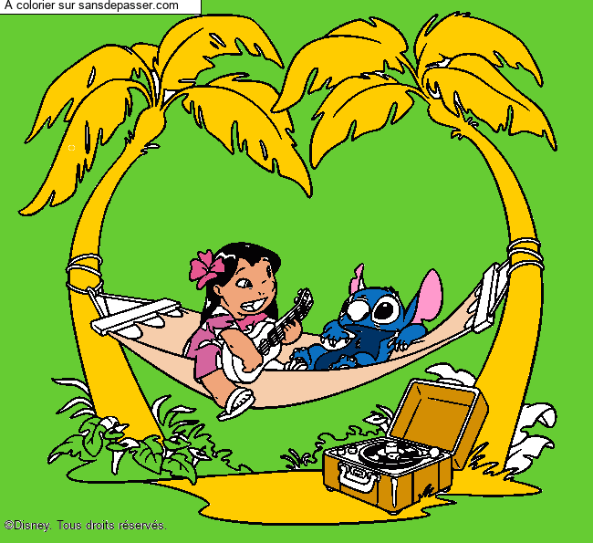 Lilo et Stitch sur la plage par un invit&eacute;
