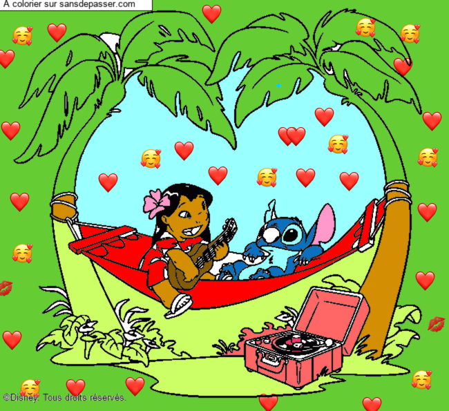 Lilo et Stitch sur la plage par un invit&eacute;