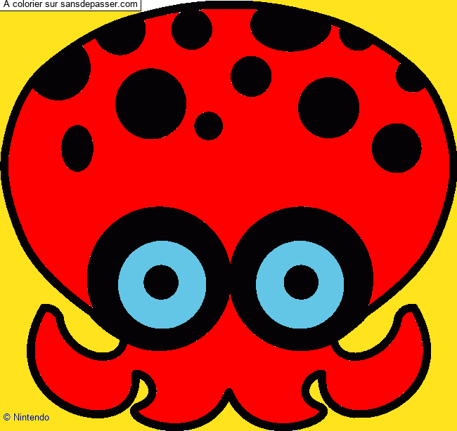 Coloriage Octopus Splatoon par Matti et Mah&eacute;