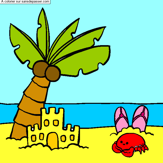 Plage ensoleillée par un invité