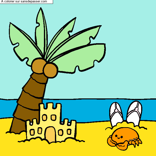 Plage ensoleill&eacute;e par saucayalou