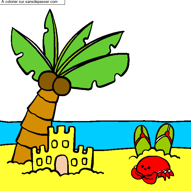 Plage ensoleill&eacute;e par un invit&eacute;