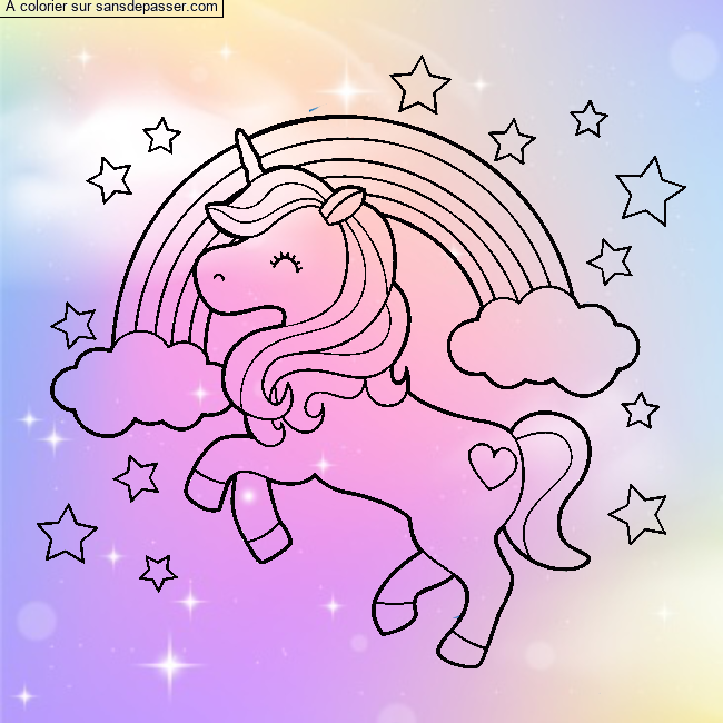 Licorne et arc-en-ciel par un invit&eacute;