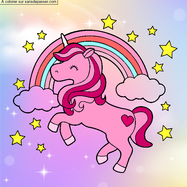 Licorne et arc-en-ciel par un invit&eacute;