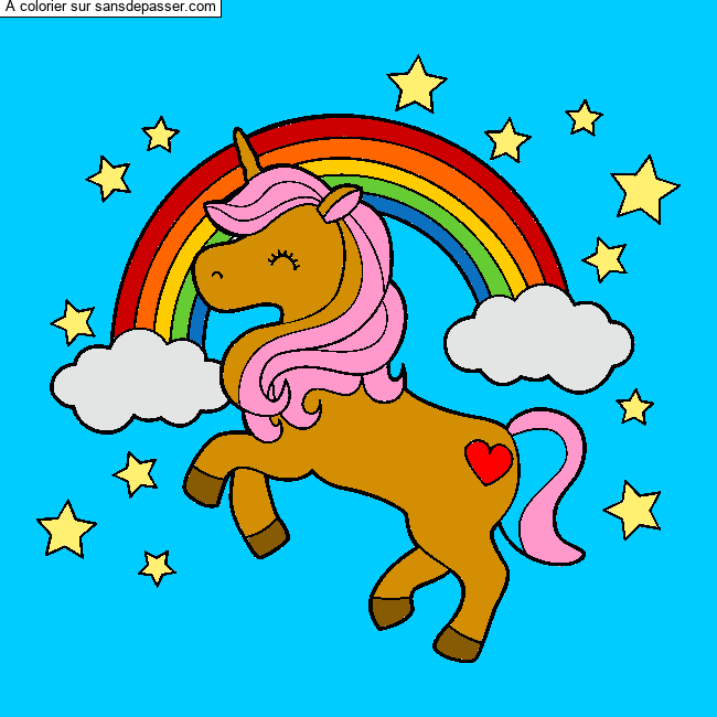 Licorne et arc-en-ciel par un invit&eacute;