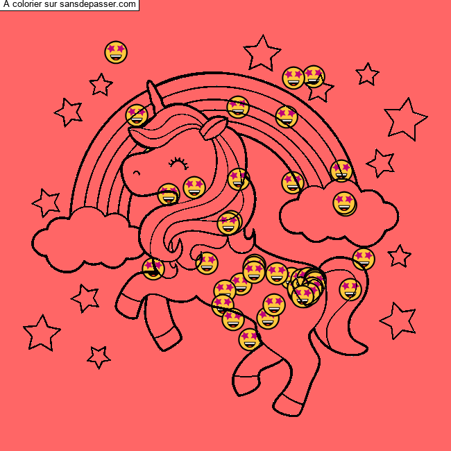 Licorne et arc-en-ciel par un invit&eacute;