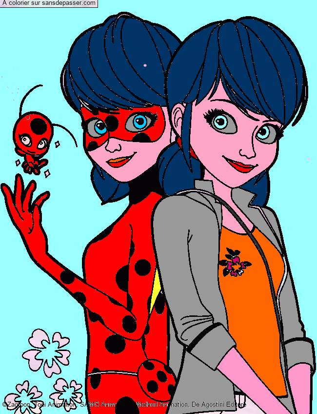 Coloriage Marinette et Ladybug