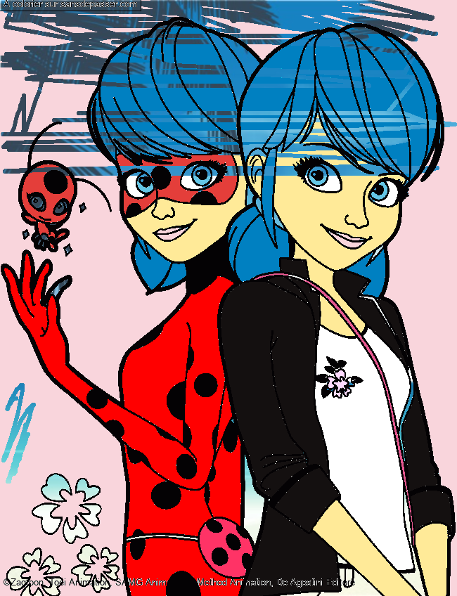 Coloriage Marinette et Ladybug par Mimi_Hono
