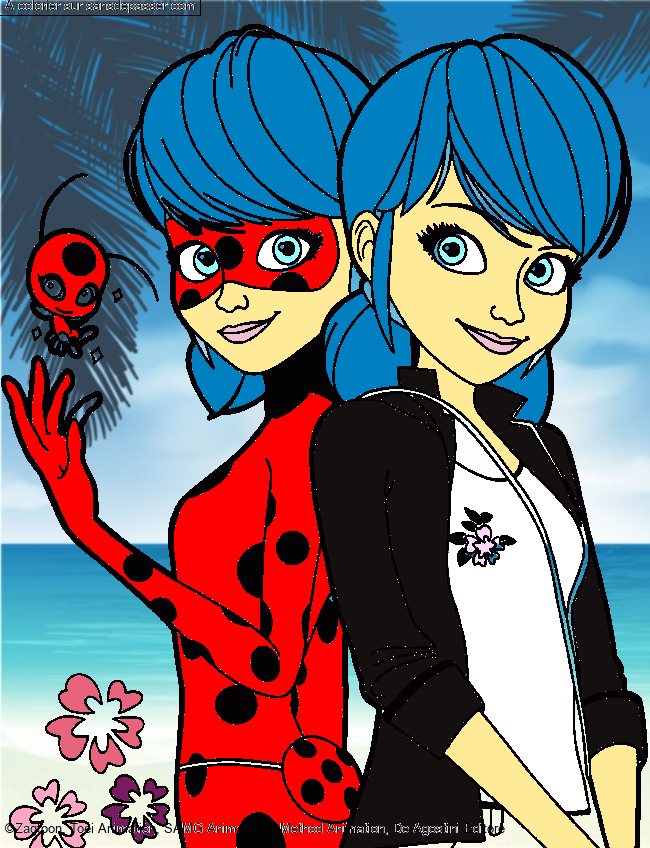 Coloriage Marinette et Ladybug par Mimi_Hono