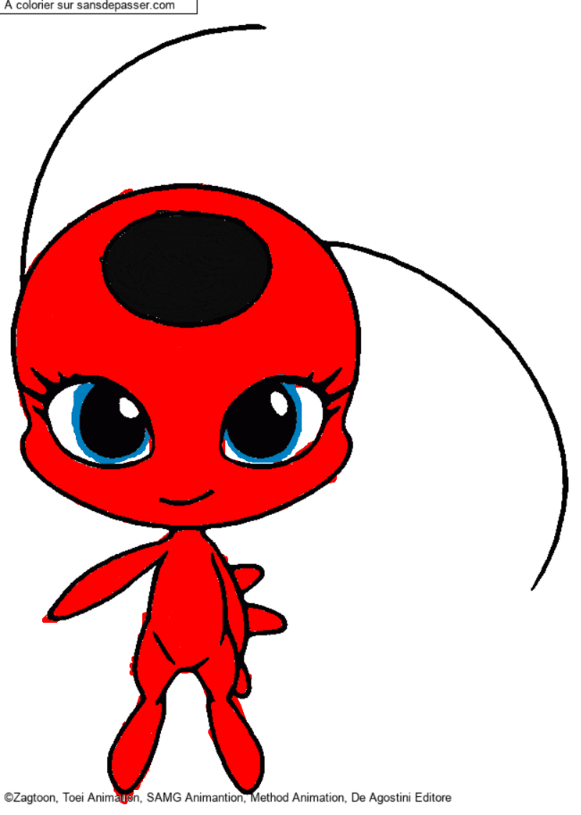 Coloriage Tikki - Miraculous par un invit&eacute;