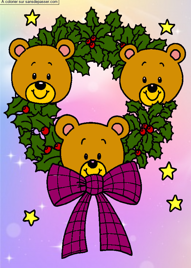 Couronne de No&euml;l Ours par jojocookies