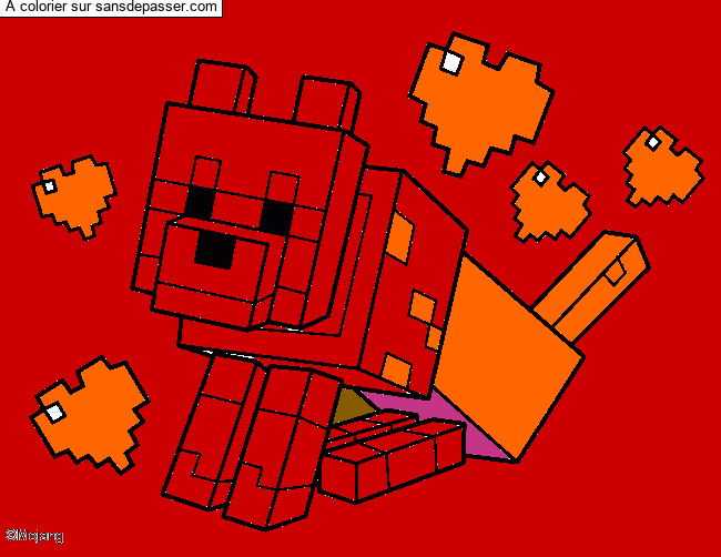 Coloriage Chien Minecraft par LILA  534 265