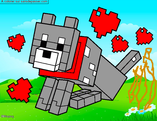 Chien Minecraft par un invit&eacute;