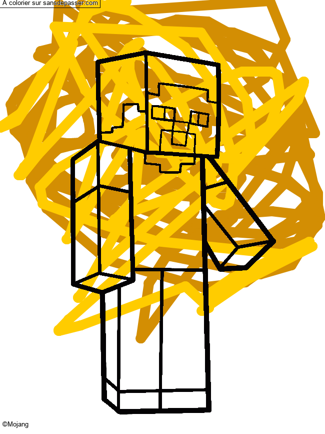 Coloriage Steve Minecraft