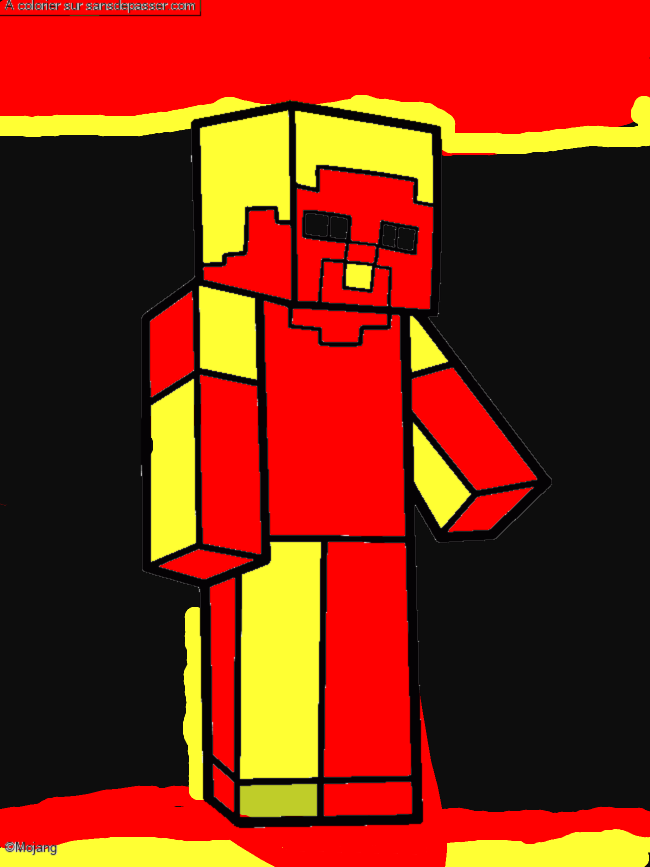 Coloriage Steve Minecraft par un invité