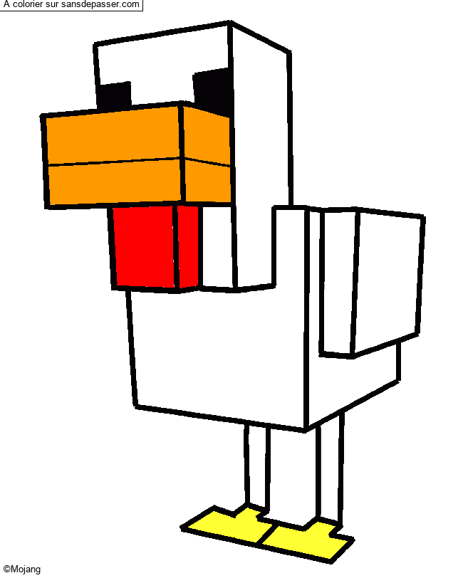 Poule de Minecraft par un invit&eacute;