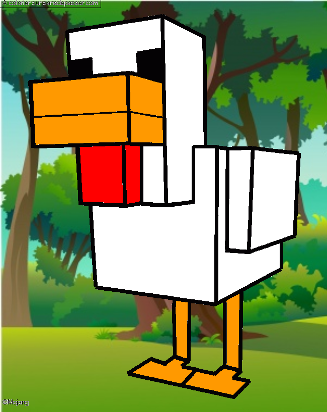 Poule de Minecraft par un invit&eacute;