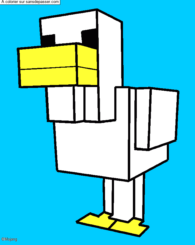 Poule de Minecraft par un invit&eacute;