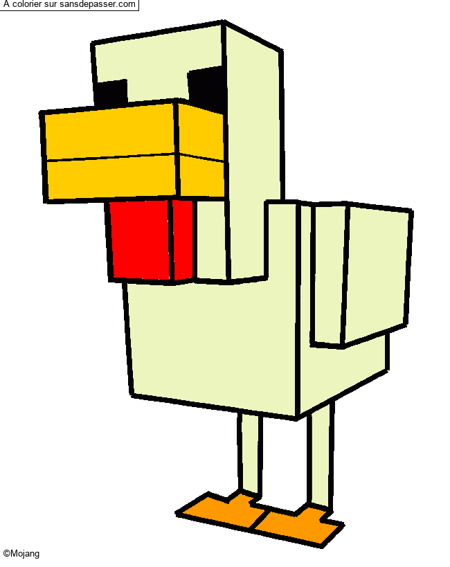 Poule de Minecraft par Matti et Mah&eacute;