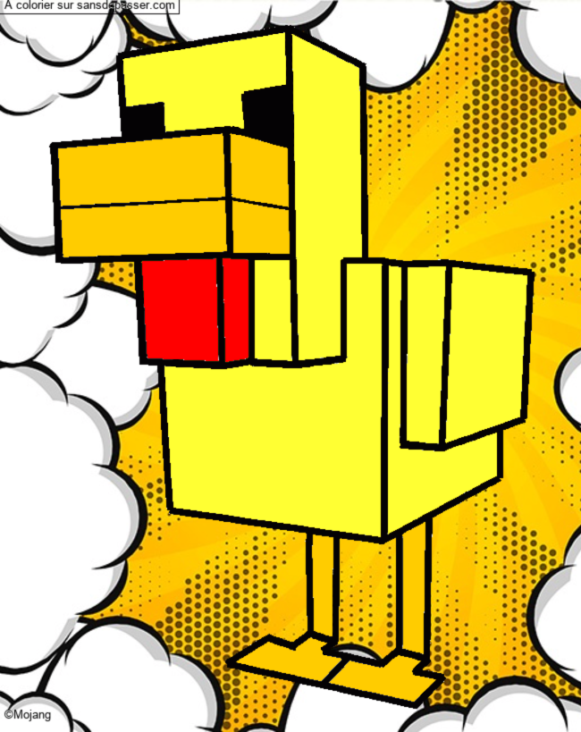 Poule de Minecraft par un invit&eacute;