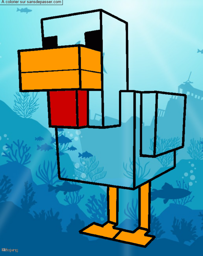 Poule de Minecraft par MNAL