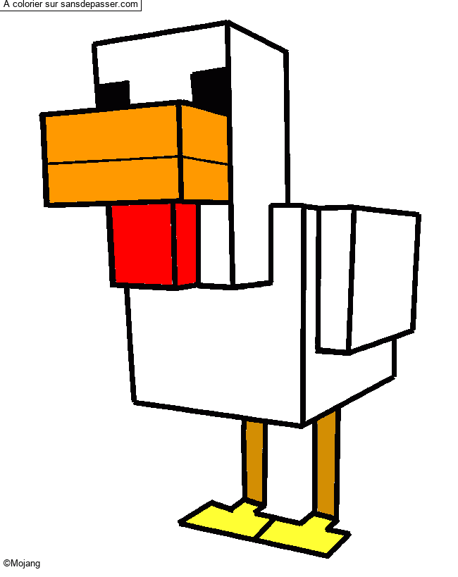 Poule de Minecraft par un invit&eacute;