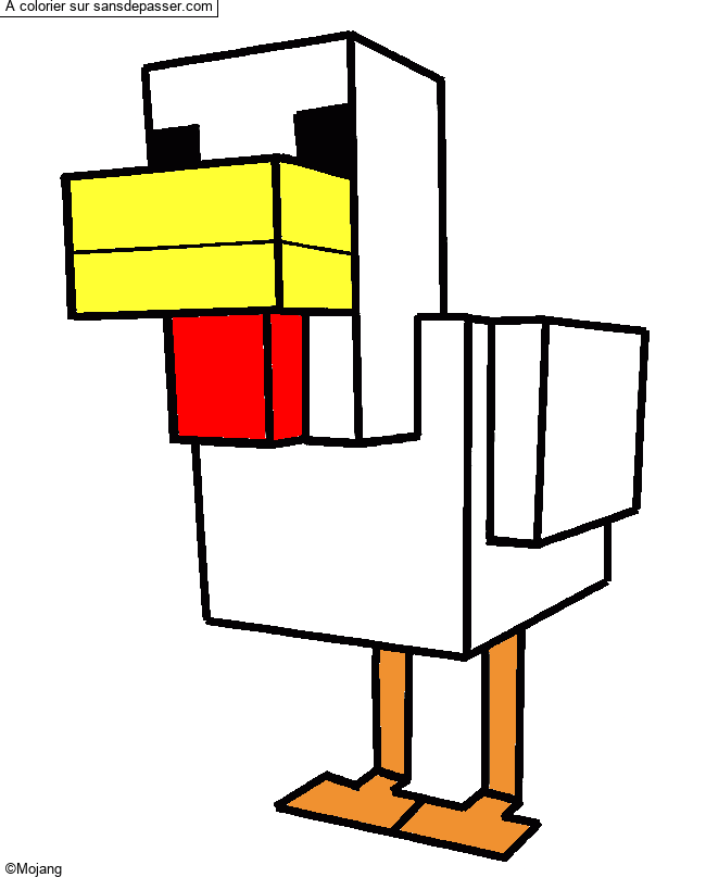 Poule de Minecraft par un invit&eacute;
