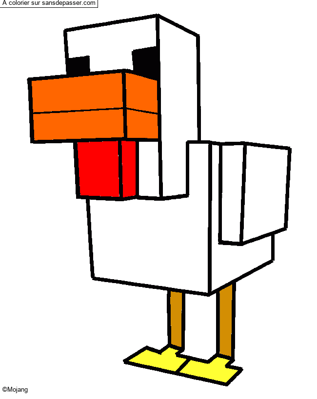 Poule de Minecraft par un invit&eacute;