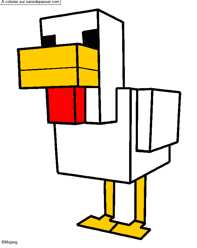 Poule de Minecraft par un invit&eacute;