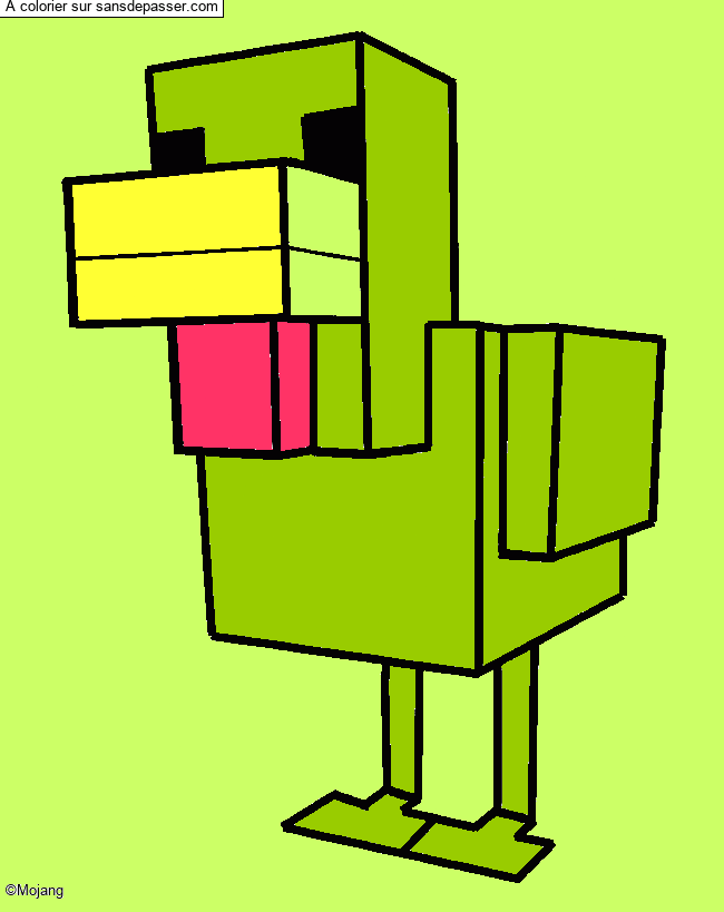 Poule de Minecraft par un invit&eacute;
