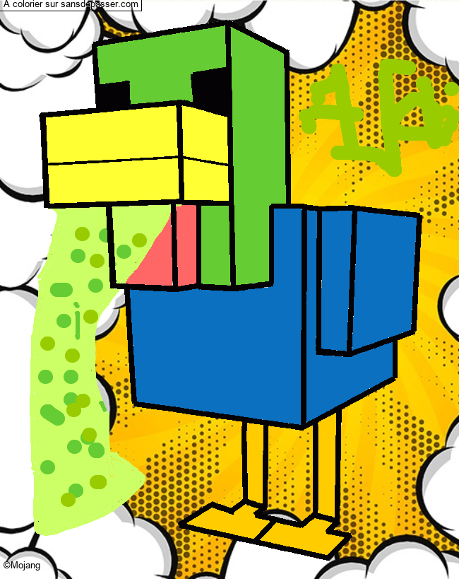 Poule de Minecraft par un invit&eacute;
