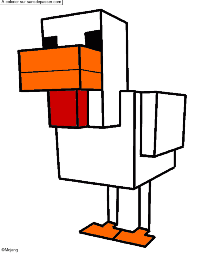 Poule de Minecraft par un invit&eacute;