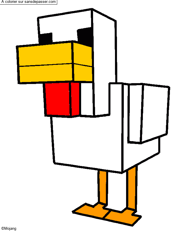 Poule de Minecraft par un invit&eacute;