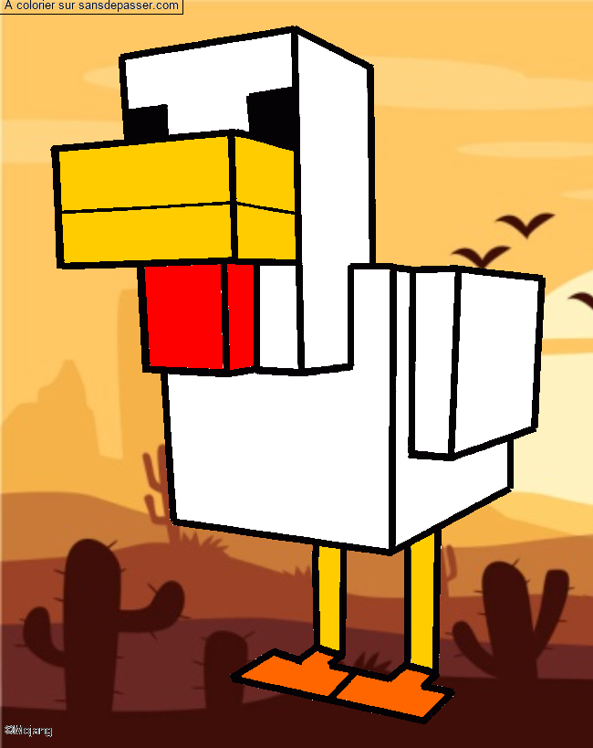 Poule de Minecraft par un invit&eacute;