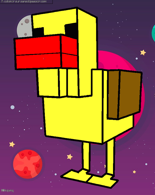 Poule de Minecraft par lolomarcha
