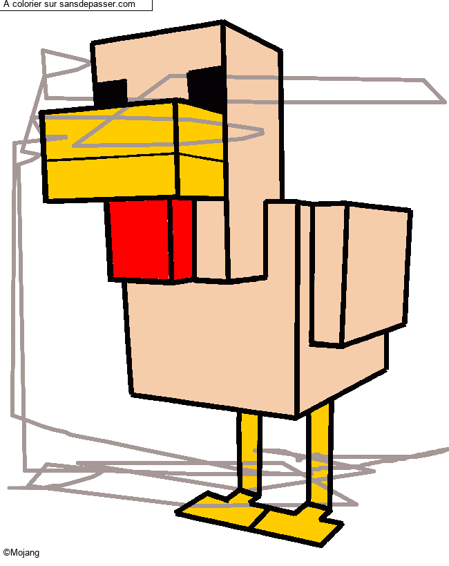 Poule de Minecraft par un invit&eacute;