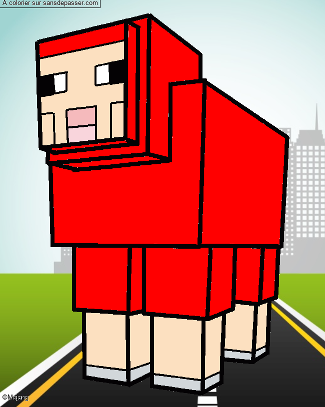 Mouton de Minecraft par un invit&eacute;